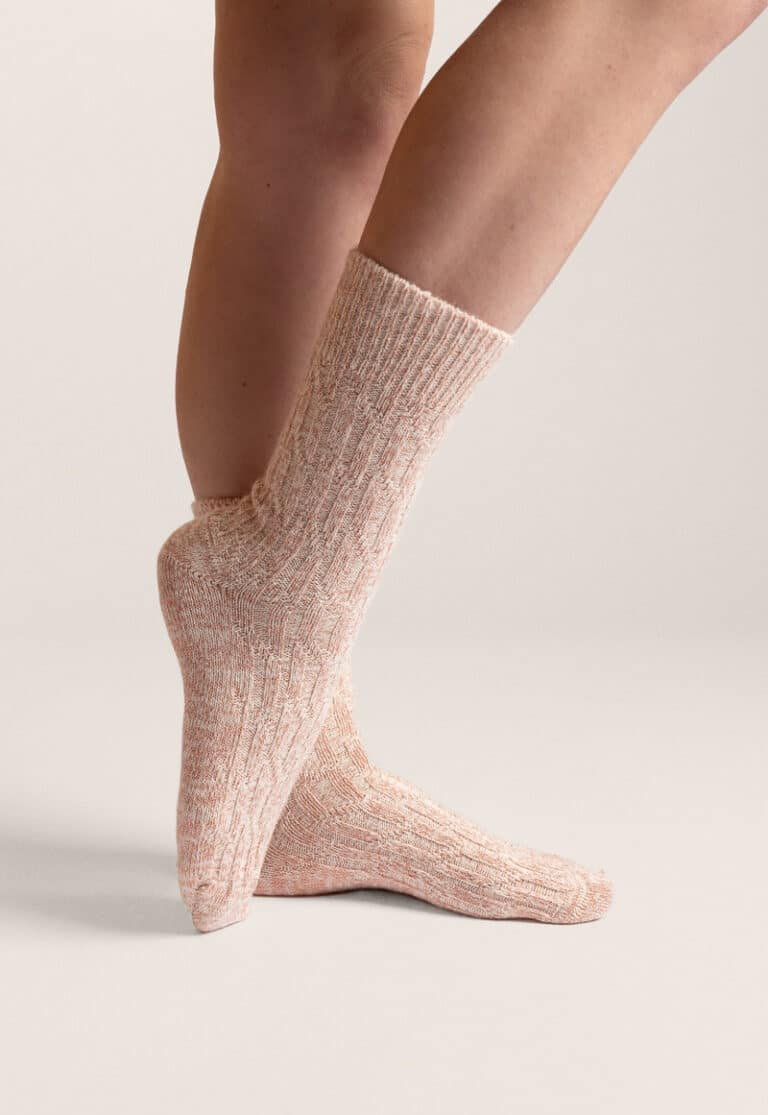 venga-chaussette-laine-rose
