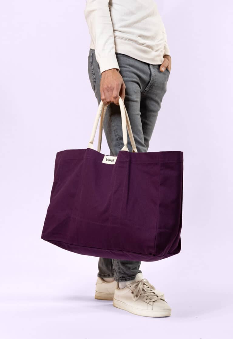 grand sac cabas aubergine Venga - une marque du groupe Ecodis