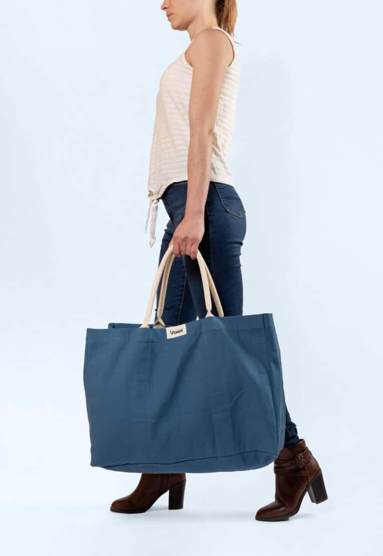 grand sac cabas bleu indigo Venga - une marque du groupe Ecodis