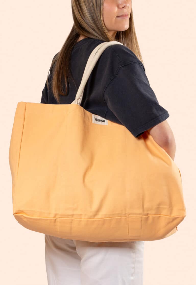 grand sac cabas abricot Venga - une marque du groupe Ecodis